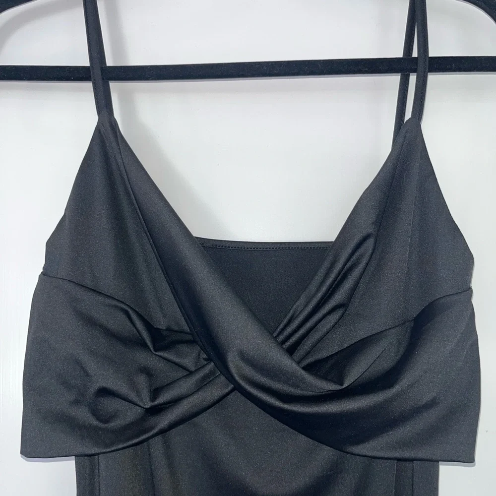 Fitted Slim Mini Black Dress LARGE Like New